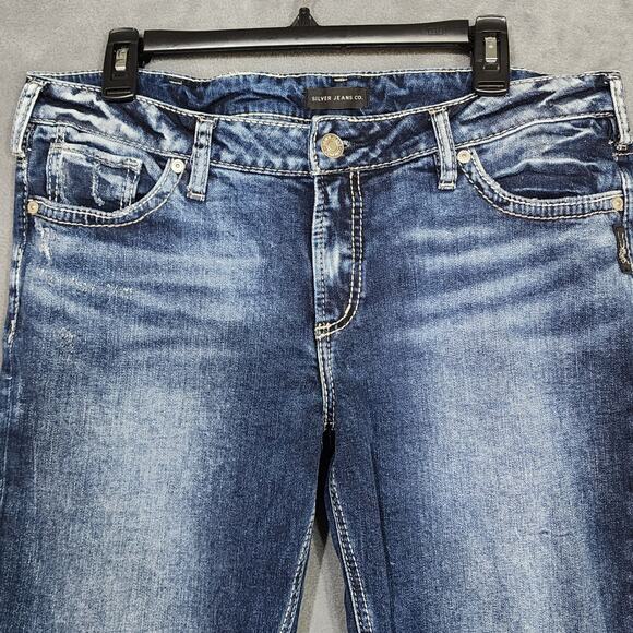 Silver‎ Jeans CO. Elyse Skinny Jeans Tagged 32/27, Actual Measure 35-36x27 - Picture 4 of 9